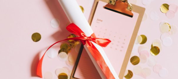 from above shot of a diploma